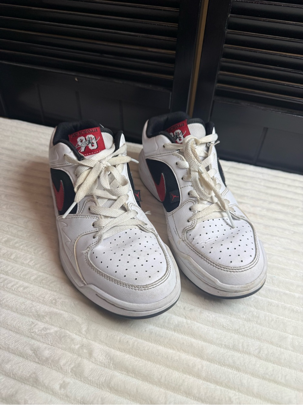 Jordan Kids Low Top Sneakers White Black Red